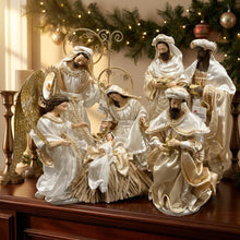 Christmas Handmade Nativity Set 45cm with Large Angel & 16" Three Kings – Religious Holy Family Scene, Christian Christmas Home Decor & Holiday Gifts