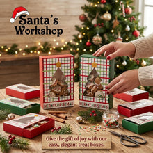 Gift for Her/Him 12/24pcs Christmas Gift Boxes with Christmas Tree Clear Window, Red Green Plaid Slide Drawer Holiday Packaging Boxes, Xmas Decorative Present Boxes for Holiday Party Favors & Gift Giving