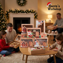 Gift for Her/Him 12pcs of New Creative Cartoon Brown Kraft Paper Window Gift Boxes Measuring 22.0*14.99*6.99 cm, Featuring Santa Claus, Gingerbread Men, Snowmen, And Penguins, Perfect for Christmas Party Gift Boxes Including Strings And Cards
