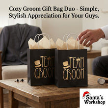 2pcs Team Groom Black Gift Bags