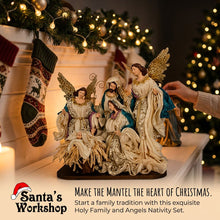 12.5" Holy Family Nativity Set with 13.5" Angels – Elegant Christmas Religious Decoration, Complete Nativity Scene Display, Holiday Home & Church Décor PRE ORDER