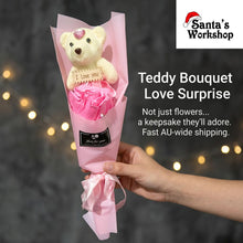 3pcs Valentine's Day Artificial Rose Bear Bouquet, Valentine's Decoration Gift, Perfect Gift for Girls, Outdoor Wedding Decor, Tabletop Arrangement