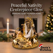 Christmas Nativity ornament Holy Family standing Angel 30cm approx (11.75”)barn animals