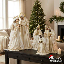 92cm (36") Holy Family Nativity Set – Large Christmas Religious Decoration, Style Stable Scene, Elegant Holiday Home & Church Display