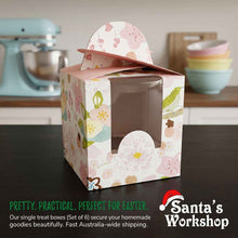 6PCS Single Cupcake Gift Boxes with Clear Window | One Hole Bakery Boxes for Cupcakes, Muffins, Desserts & Party Favors