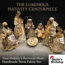56cm Handmade Christmas Nativity Set with Angel | Religious Holy Family & Manger Christmas Decoration for Home & Church