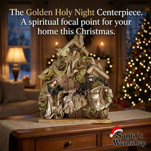 8"(20 cm) Christmas Religious Holy Family with Angel on stable 17.5"( 45 cm approx)