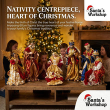 PRE ORDER 60cm Christmas Nativity Set with Manger & Angel | Holy Family Religious Christmas Decoration for Home, Church & Holiday Display