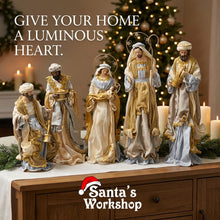 24.5” Large Christmas Religious Handmade Nativity Set with Three Wise Men (approx. 65 cm)
