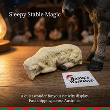 Christmas Nativity Set Barn Animal Ceramic Sheep Figurine 10cm – Traditional Nativity Scene Decoration, Christmas Crib Display & Holiday Home Décor