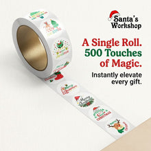 500PCS Christmas Stickers – 1 Rolls of 500 Festive Seal Labels, Christmas Designs for Gift Wrapping, Boxes, Envelopes, Party Favors & Holiday Packaging
