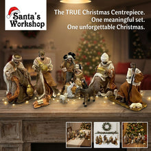 18.75" (51cm) Christmas Nativity Scene Set with Manger, Shepherd & Animals – Premium Traditional Christmas Display for Home, Church & Holiday Décor