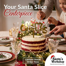 Merry Chrismas Cake Topper ( Santa & Chrismas Tree design)
