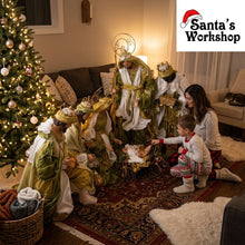 PRE ORDER Christmas Handmade Religious Nativity Ornament Set with Manger (Very Large - Approx. 52" | 131 cm) - Christmas 2026