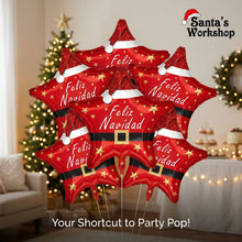 5pcs Christmas Star-Shaped Foil Balloons, 2D Printed Balloons with Christmas Designs, Perfect for Holiday Party Decorations, Party Decor, Christmas, And Birthday Celebrations