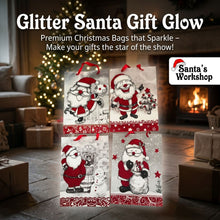 4PCS Luxury Christmas Glitter Gift Bags with Handles – Premium Holiday Gift Bags for Christmas Presents, Party Favors, Gift Wrapping, Festive Packaging (43 X 31 CM)