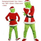 MEDIUM  Adult Costume The Grinch Men Christmas Santa Xmas Cosplay Fancy Dress Outfit