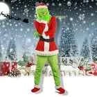 MEDIUM  Adult Costume The Grinch Men Christmas Santa Xmas Cosplay Fancy Dress Outfit