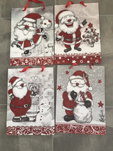 4PCS Luxury Christmas Glitter Gift Bags with Handles – Premium Holiday Gift Bags for Christmas Presents, Party Favors, Gift Wrapping, Festive Packaging (43 X 31 CM)