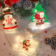 Christmas Tree Santa Ornament with LED Lights – 1PC Festive Reindeer Hanging Decoration for Christmas Tree, Home, Party & Holiday Décor
