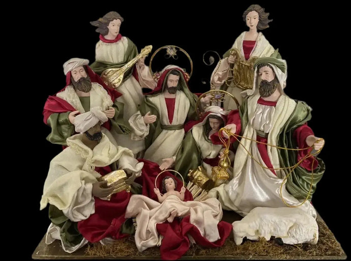 12.5’’ Christmas Nativity with angels set / scene with manger  -51 cm Santas Workshop Direct