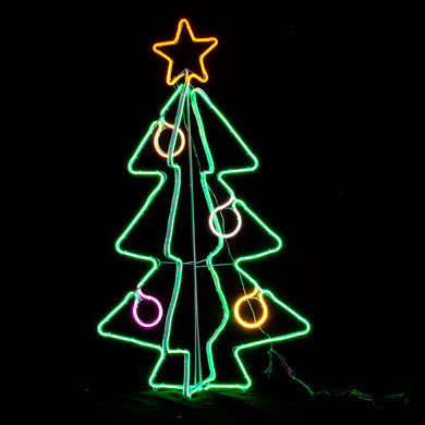 Samland Neon Light 3D Christmas Tree - Santas Workshop Direct 