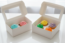 Snap-Fit Square Baker Box: 18pcs/Pack - Transparent Paper Cake Box Suitable for Cupcakes, Muffins, Pastries - Disposable for Baking for Parties, Weddings, Bakeries