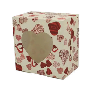 12 pcs Red Cake box Valentines cookies / cup cake box Santas Workshop Direct