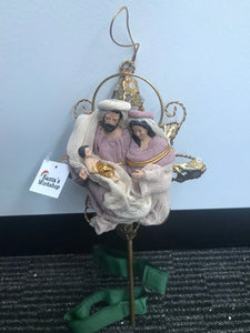 12.75 Tree Topper Holy Family 32cm Santas Workshop Direct