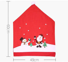 Christmas festive snowman design chair cover x 2pcs - Santas Workshop Direct