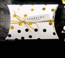 50pcs Bronzing Pillow Box - Small Pillow Boxes - Christmas Treat Boxes - Goodie Boxes - Decorative Gift Boxes - Wedding Chocolate Candy Boxes