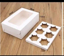 6 Hole CupCake Boxes for Safe and Stylish Bakery Packaging 6pcs
