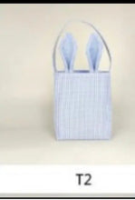 Blue  Easter Basket Bunny Gift Bags / Bucket plain x 1 pc Santas Workshop Direct