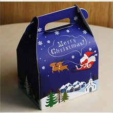 12PCS Blue Christmas Gift Bakery Boxes | 9 × 6 × 12cm | Holiday Treat Packaging for Small Gifts | Festive Party Favour Boxes