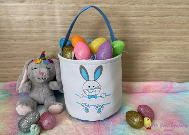 Blue Easter Basket Bunny Bags / Bucket x 1 pc Santas Workshop Direct