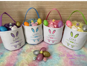 Blue Easter Basket Bunny Bags / Bucket x 1 pc Santas Workshop Direct