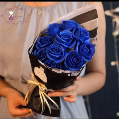 Blue Rose Soap Flowers Bouquet / Mother's Day / Birthday / Anniversary /Wedding Santas Workshop Au