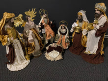 Brown Gold Christmas Holy Family Nativity set / scene with manger  -35-50cm Santas Workshop Direct