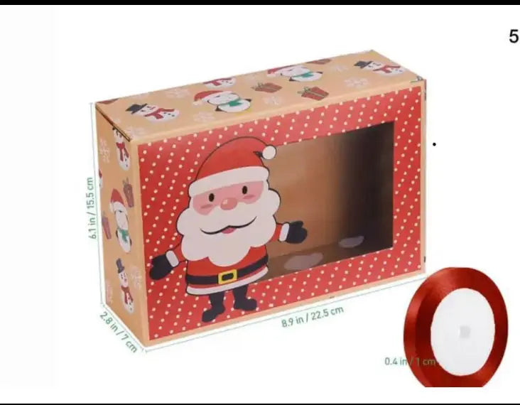 Christmas Cup Cake Candy Red & Green Cookie Gift Box x 48 pcs Santas Workshop Direct