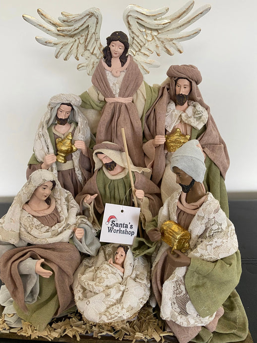 Christmas Nativity with manger  -32cm Santas Workshop Direct