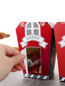 Christmas Red Gift Bag Cookie Candy Box x 6 pc Santas Workshop Direct