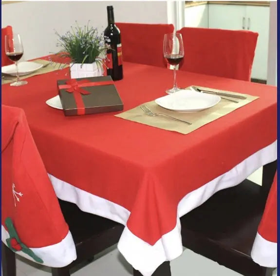 Christmas Red table cover Santas Workshop Direct