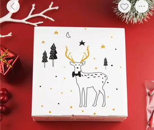 Christmas Reindeer design cookie/ cake Gift boxes x 6 Santas Workshop Direct