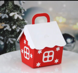 Christmas Santa House cookie cake biscuit box x 10 pc Santas Workshop Direct