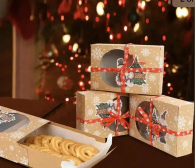 Christmas Santa & Elf design Cookie boxes  x 12 pcs Santas Workshop Direct