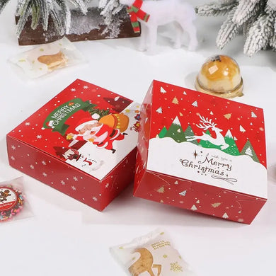 Christmas Santa design cookie/ cake Gift boxes x 6 Santas Workshop Direct