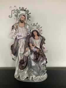 Christmas Silver Holy Family 50cm approx Santas Workshop Direct