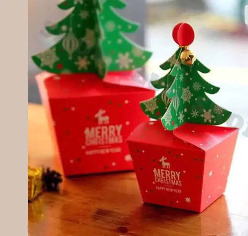 Christmas Tree Favour Gift Candy Bags Boxes large 25 cm x 50 pcs (large) Santas Workshop Direct