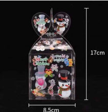 12-Pack Christmas Transparent Gift Boxes – Clear Bakery Boxes with Festive Holiday Design for Cookies, Cupcakes, Candy, Chocolates & Treats