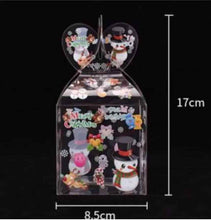 ⭐ 10PCS Christmas Themed Transparent Cookie Boxes – Clear Bakery Gift Packaging for Cookies, Cupcakes, Candy & Holiday Treats ⭐